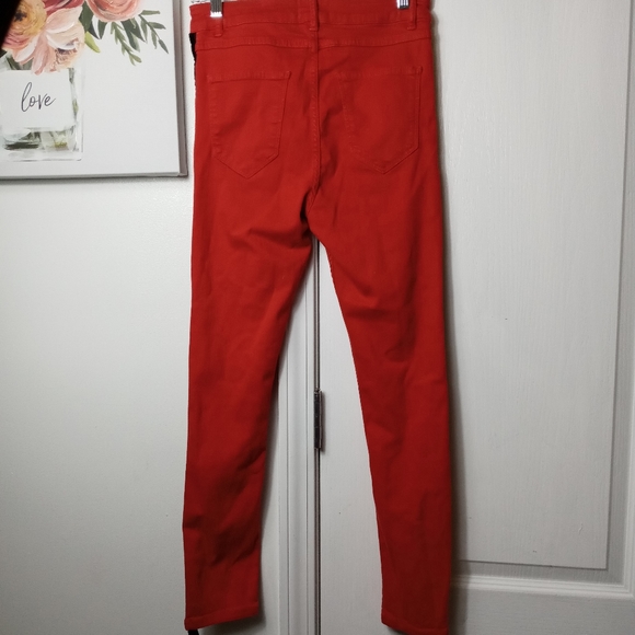ZARA Red and black stripe jeggings NWT - Picture 4 of 10